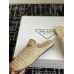 Prada Women's Crochet Mules in Natural Raffia Prada Women's Crochet Mules in Natural Raffia
