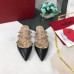 Valentino Rockstud Flat Mules In Black Leather Valentino Rockstud Flat Mules In Black Leather