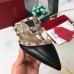 Valentino Rockstud Flat Mules In Black Leather Valentino Rockstud Flat Mules In Black Leather