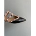Valentino Rockstud Flat Mules In Black Patent Leather Valentino Rockstud Flat Mules In Black Patent Leather