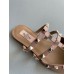 Valentino Rockstud Flat Mules In Poudre Patent Leather Valentino Rockstud Flat Mules In Poudre Patent Leather