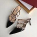 Valentino Rockstud Mules 50mm In Black Patent Calfskin Valentino Rockstud Mules 50mm In Black Patent Calfskin