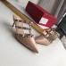 Valentino Rockstud Mules 50mm In Nude Patent Calfskin Valentino Rockstud Mules 50mm In Nude Patent Calfskin