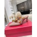 Valentino Roman Stud Mules 65mm In Rose Cannelle Calfskin