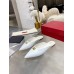 Valentino Roman Stud Flat Mules In White Calfskin Valentino Roman Stud Flat Mules In White Calfskin