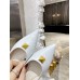 Valentino Roman Stud Flat Mules In White Calfskin Valentino Roman Stud Flat Mules In White Calfskin