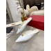 Valentino Roman Stud Flat Mules In White Calfskin Valentino Roman Stud Flat Mules In White Calfskin