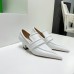 Bottega Veneta Spada Pumps in White Lambskin Bottega Veneta Spada Pumps in White Lambskin