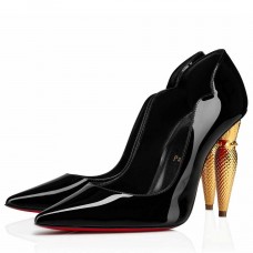 Christian Louboutin Lipchick Pumps 100mm In Black Patent Leather Christian Louboutin Lipchick Pumps 100mm In Black Patent Leather
