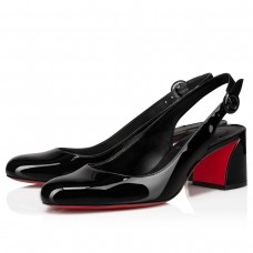 Christian Louboutin So Jane Sling Pumps 50mm In Black Patent Leather Christian Louboutin So Jane Sling Pumps 50mm In Black Patent Leather
