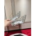 Christian Louboutin Degraqueenie 85mm Pumps in Silver Leather with Crystals
