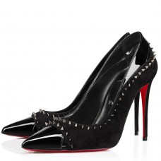 Christian Louboutin Duvette Spikes 85mm Pumps in Black Suede Leather Christian Louboutin Duvette Spikes 85mm Pumps in Black Suede Leather