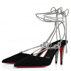 Christian Louboutin Astrid Lace Strass 85mm Strappy Pumps Christian Louboutin Astrid Lace Strass 85mm Strappy Pumps