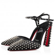 Christian Louboutin Condora Riviera Spikes 100mm Pumps in Black Lambskin Christian Louboutin Condora Riviera Spikes 100mm Pumps in Black Lambskin