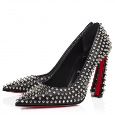 Christian Louboutin Condora Spikes 100mm Pumps in Black Lambskin Christian Louboutin Condora Spikes 100mm Pumps in Black Lambskin