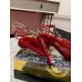 Christian Louboutin Condora Strap Pumps 100mm in Red Vog Patent Leather