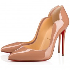 Christian Louboutin Nude Patent Hot Chick 100mm Pumps Christian Louboutin Nude Patent Hot Chick 100mm Pumps