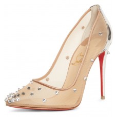 Christian Louboutin Degra 100 Crystal Stud-embellished Pumps Christian Louboutin Degra 100 Crystal Stud-embellished Pumps