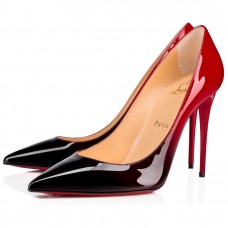 Christian Louboutin Black/Red Patent Kate Pumps 100mm Christian Louboutin Black/Red Patent Kate Pumps 100mm