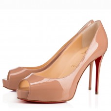 Christian Louboutin Nude Patent New Very Prive 100mm Pumps Christian Louboutin Nude Patent New Very Prive 100mm Pumps