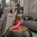 Jimmy Choo Cass 95mm Pumps in Pink Croc-Embossed Leather Jimmy Choo Cass 95mm Pumps in Pink Croc-Embossed Leather