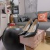 Jimmy Choo Cass 95mm Pumps in Black Croc-Embossed Leather Jimmy Choo Cass 95mm Pumps in Black Croc-Embossed Leather