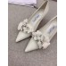 Jimmy Choo Rosalia Flowers 65mm Pumps in White Leather