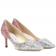 Jimmy Choo Romy 60mm Pumps In Silver and Red Glitter Jimmy Choo Romy 60mm Pumps In Silver and Red Glitter