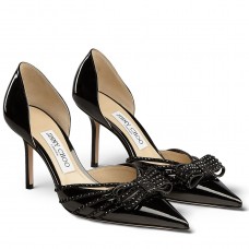 Jimmy Choo Kaitence 85mm Pumps In Black Patent Leather Jimmy Choo Kaitence 85mm Pumps In Black Patent Leather