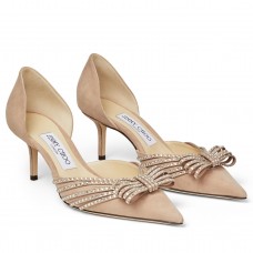Jimmy Choo Kaitence 85mm Pumps In Beige Suede Leather Jimmy Choo Kaitence 85mm Pumps In Beige Suede Leather