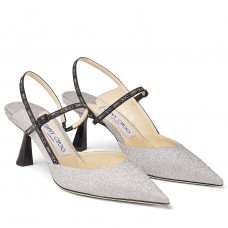Jimmy Choo Ray 65mm Slingback Pumps In Glitter Jimmy Choo Ray 65mm Slingback Pumps In Glitter