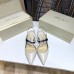 Jimmy Choo Ray 65mm Slingback Pumps In White Leather Jimmy Choo Ray 65mm Slingback Pumps In White Leather