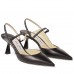 Jimmy Choo Ray 65mm Slingback Pumps In Black Leather Jimmy Choo Ray 65mm Slingback Pumps In Black Leather