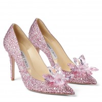 Jimmy Choo Avril 100mm Pumps In Pink Crystal Jimmy Choo Avril 100mm Pumps In Pink Crystal