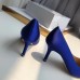 Manolo Blahnik Hangisi 70 Pumps In Blue Satin Manolo Blahnik Hangisi 70 Pumps In Blue Satin