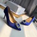 Manolo Blahnik Hangisi 70 Pumps In Blue Satin Manolo Blahnik Hangisi 70 Pumps In Blue Satin