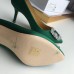 Manolo Blahnik Hangisi 70 Pumps In Green Satin Manolo Blahnik Hangisi 70 Pumps In Green Satin
