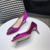 Manolo Blahnik Hangisi 70 Pumps In Purple Satin Manolo Blahnik Hangisi 70 Pumps In Purple Satin
