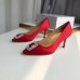 Manolo Blahnik Hangisi 70 Pumps In Red Satin Manolo Blahnik Hangisi 70 Pumps In Red Satin