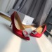 Manolo Blahnik Hangisi 70 Pumps In Red Satin Manolo Blahnik Hangisi 70 Pumps In Red Satin