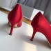 Manolo Blahnik Hangisi 70 Pumps In Red Satin Manolo Blahnik Hangisi 70 Pumps In Red Satin