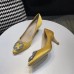 Manolo Blahnik Hangisi 70 Pumps In Yellow Satin Manolo Blahnik Hangisi 70 Pumps In Yellow Satin