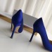Manolo Blahnik Hangisi 105 Pumps In Blue Satin Manolo Blahnik Hangisi 105 Pumps In Blue Satin