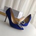 Manolo Blahnik Hangisi 105 Pumps In Blue Satin Manolo Blahnik Hangisi 105 Pumps In Blue Satin