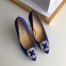 Manolo Blahnik Hangisi 105 Pumps In Blue Satin Manolo Blahnik Hangisi 105 Pumps In Blue Satin