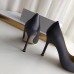 Manolo Blahnik Hangisi 105 Pumps In Grey Satin Manolo Blahnik Hangisi 105 Pumps In Grey Satin