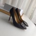 Manolo Blahnik Hangisi 105 Pumps In Grey Satin Manolo Blahnik Hangisi 105 Pumps In Grey Satin