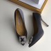 Manolo Blahnik Hangisi 105 Pumps In Grey Satin Manolo Blahnik Hangisi 105 Pumps In Grey Satin