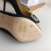 Manolo Blahnik Hangisi 105 Pumps In Black Satin Manolo Blahnik Hangisi 105 Pumps In Black Satin