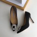 Manolo Blahnik Hangisi 105 Pumps In Black Satin Manolo Blahnik Hangisi 105 Pumps In Black Satin